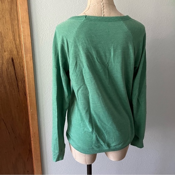 MERRY STITCHMAS sz S Christmas Green Long Sleeve Tshirt Stitch - Picture 4 of 7